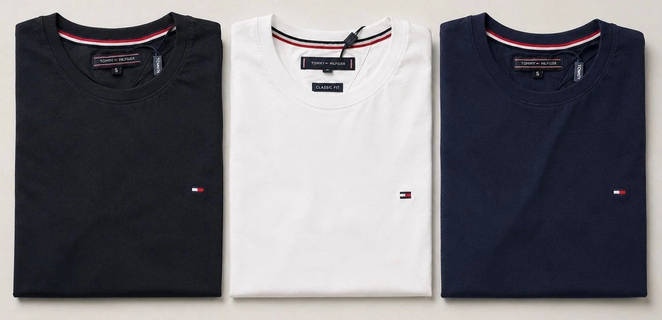 Tommy Hilfiger Mens Cotton T Shirts Short Sleeve Crew Neck Summer Casual Tee