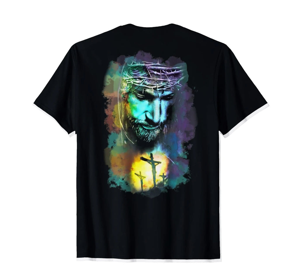 NEW LIMITED Jesus Christ Portrait Savior Modern Christian (On Back) Best T-Shirt