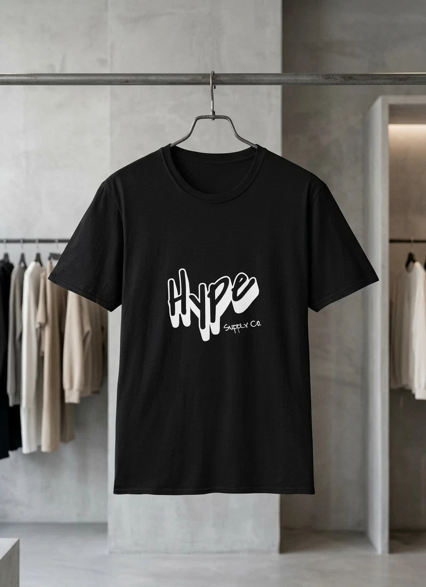 Hype Supply Co Graphic T-Shirt Streetwear Skate Surf Cotton Tee Trendy Oversized