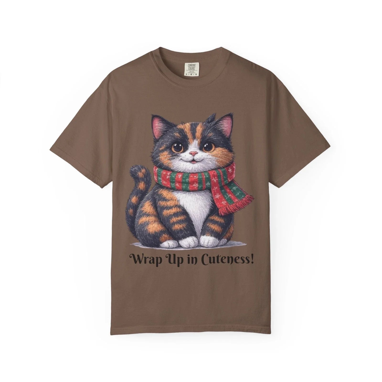 Wrap Up in Cuteness Cute Cat T-Shirt, Animal Lover Gift, Cozy Shirt