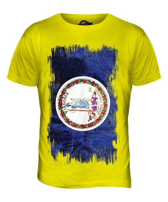 STATE VIRGINIA GRUNGE FLAG MENS T-SHIRT TEE SHIRT XS S M L XL 2XL 3XL
