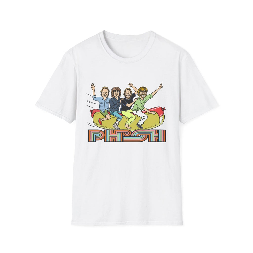 PHISH riding a hot dog band art soft cotton tee shirt classic trey Matt concert
