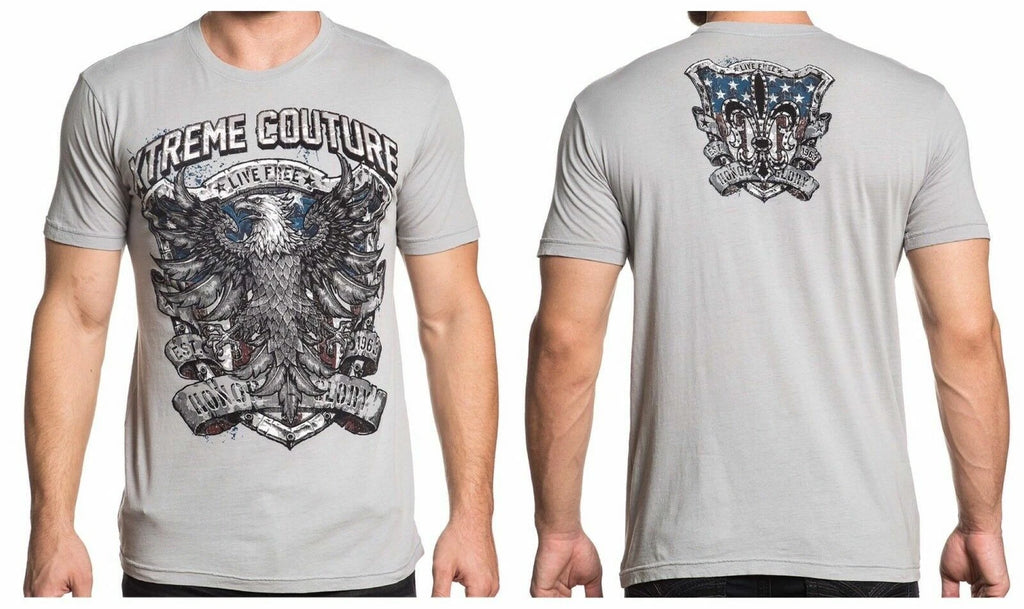 XTREME COUTURE by AFFLICTION Men T-Shirt XTREME PATRIOT Eagle Biker MMA GYM $40