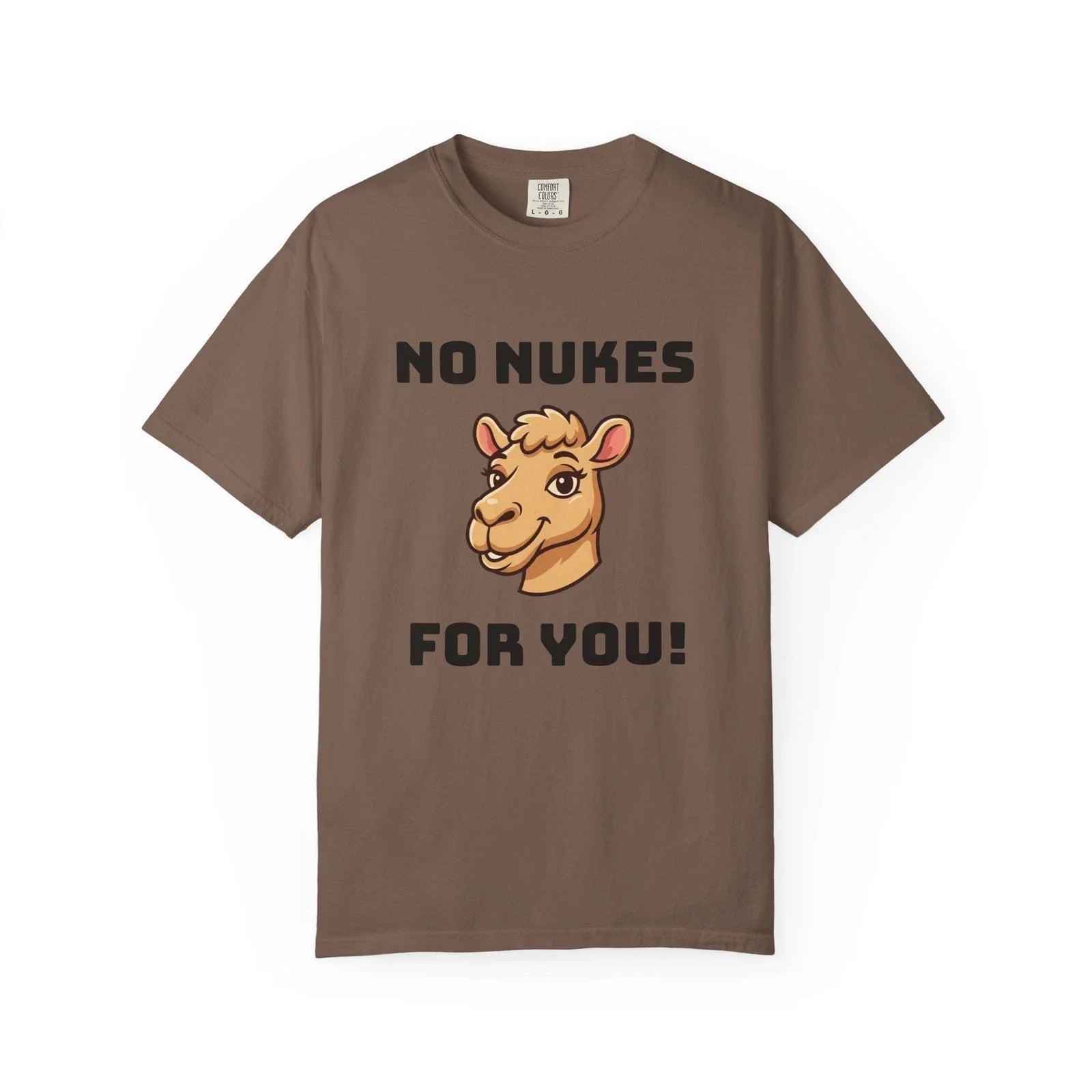 No Nukes Camel Illustration T-shirt | Anti Nuclear Message