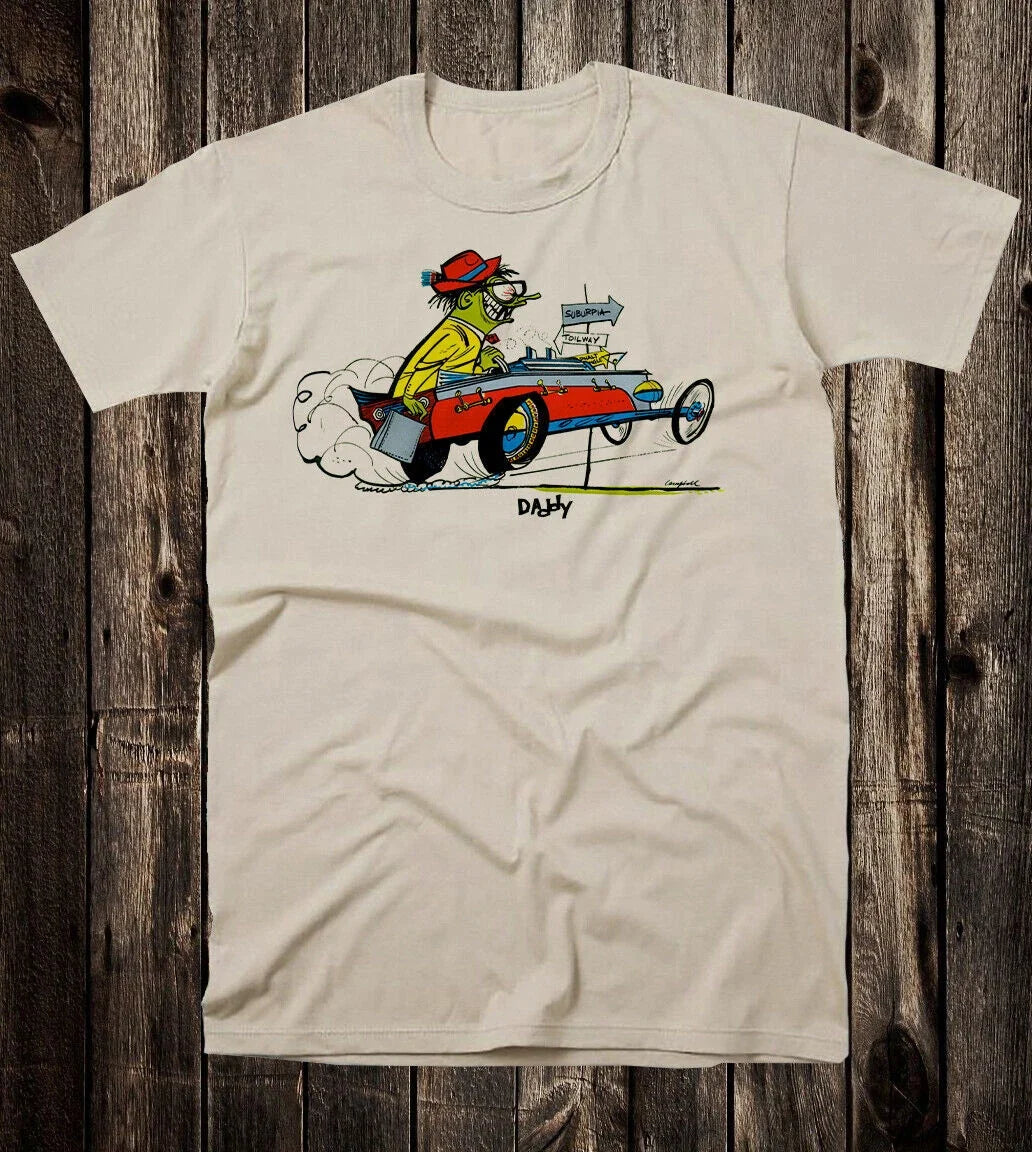 Retro Tee T Shirt Hot Rod Drag Race Racing Weird Oh Weirdo Daddy