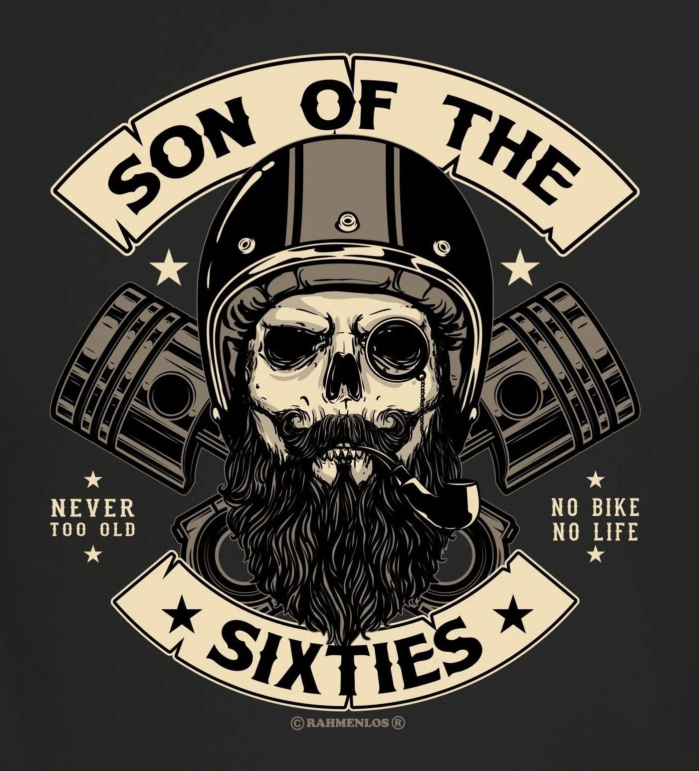 Men's Biker T-Shirt Son Of The Sixties Funny Quotes Shirts Men's Gifts