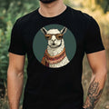 Mens Funny Llama Motif Cotton T-Shirt Size XS to 5XL