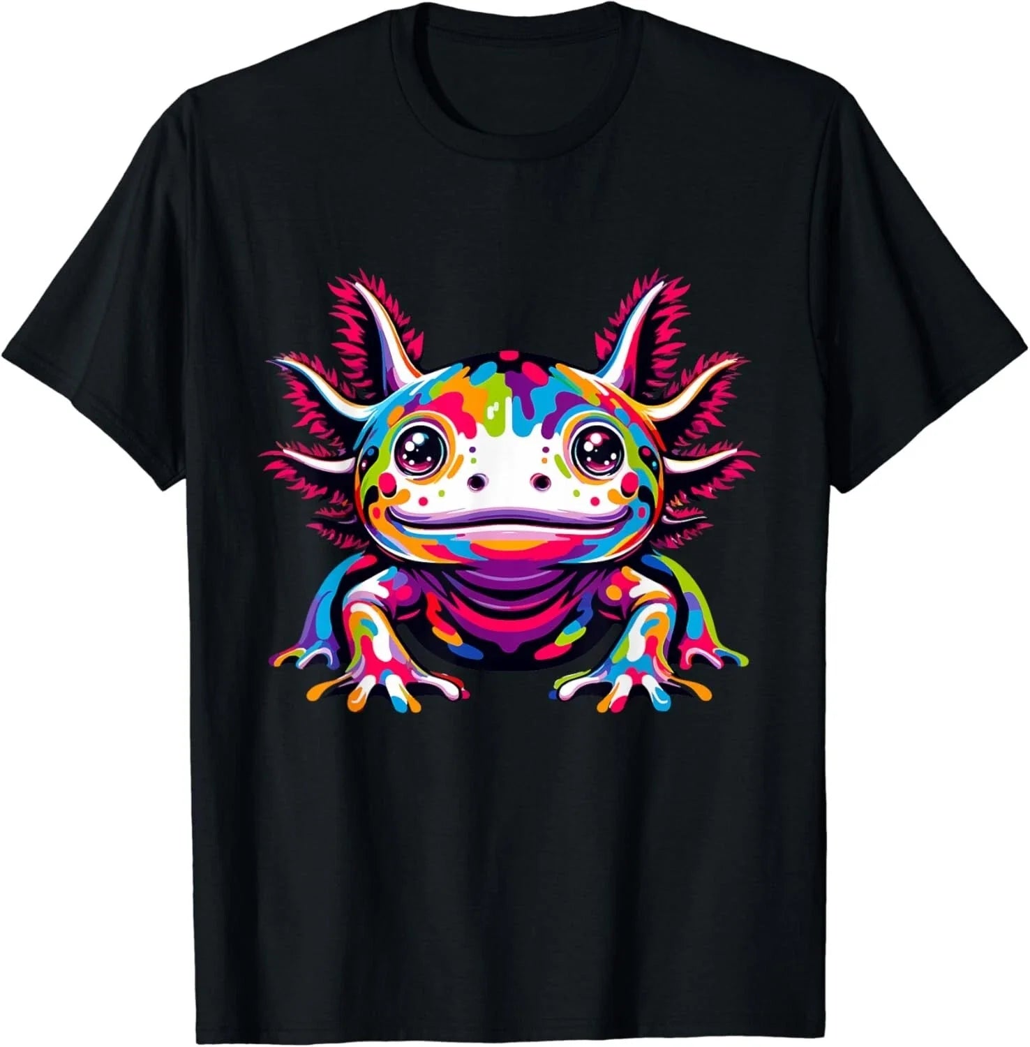 Axolotl rainbow Kawaii colorful love Axolotls herpetologist Gifts Unisex T-Shirt