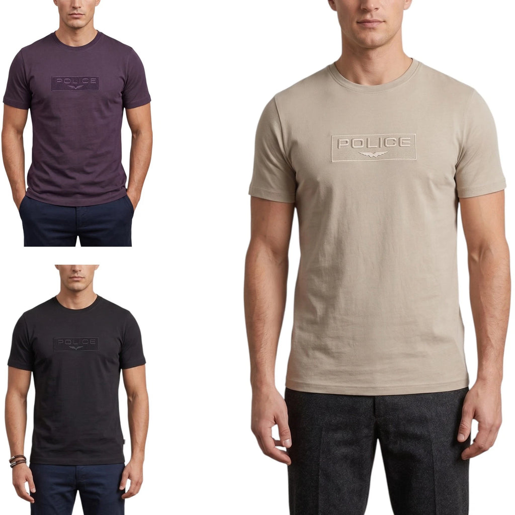 883 Police COATS Mens T Shirts Crew Neck Short Sleeve Soft Regular Fit Top