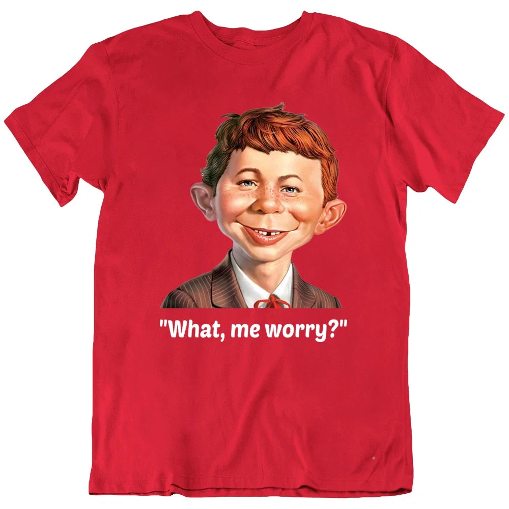 What Me Worry? Alfred E. Neuman Funny T Shirt Tee Gift New