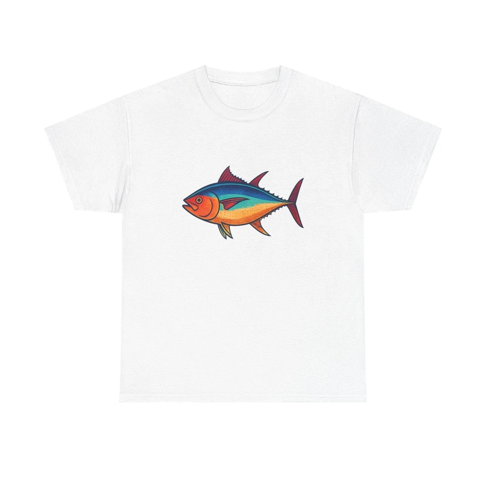Unisex Adult T Shirt Bluefin Tuna Fish Pop Art Nautical Beach