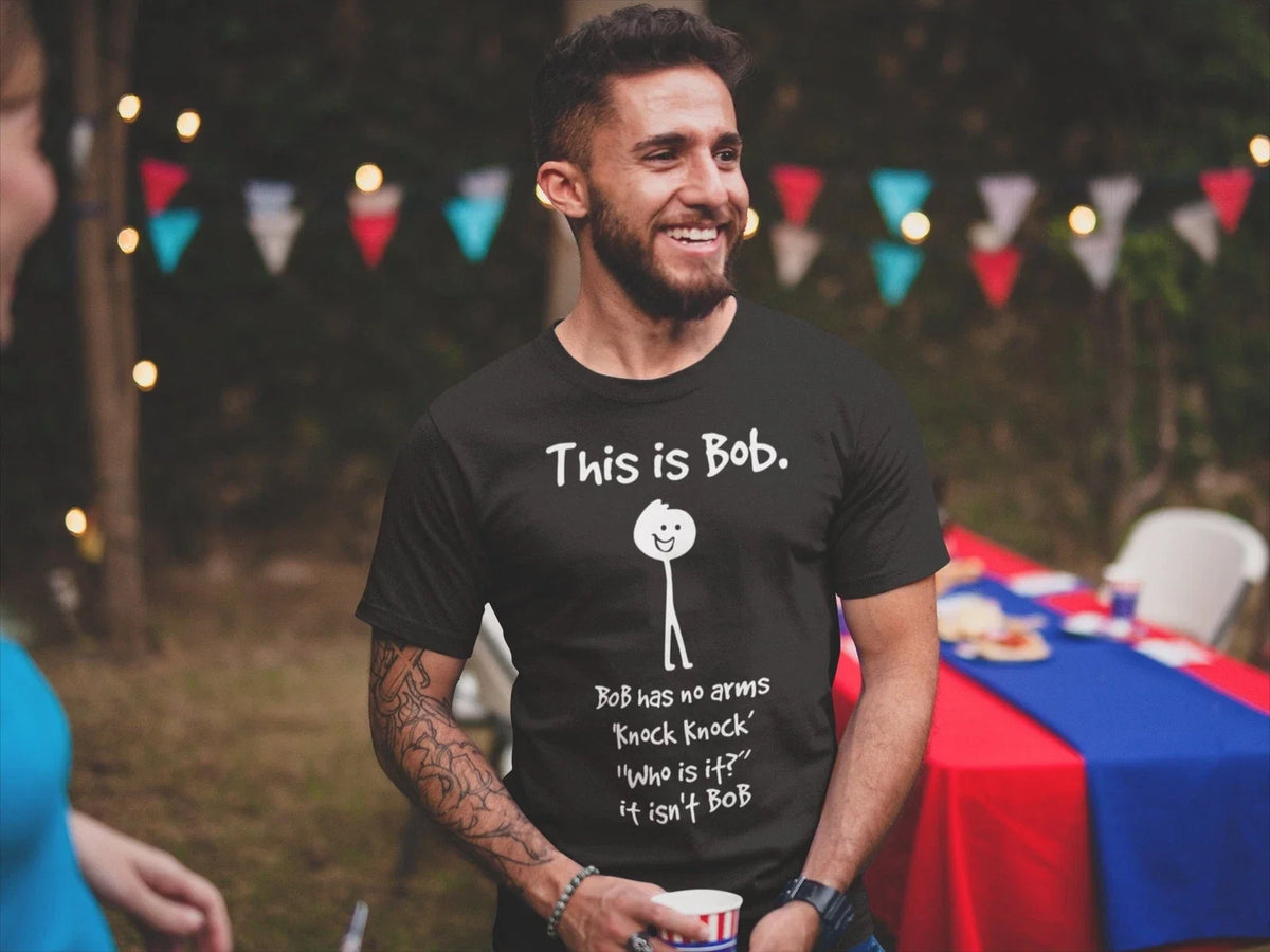 This Is Bob Knock Knock Joke Funny Humor Sarcastic T shirt