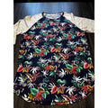 Charles and a Half Mens Floral Print Raglan Sleeve T Shirt Size L