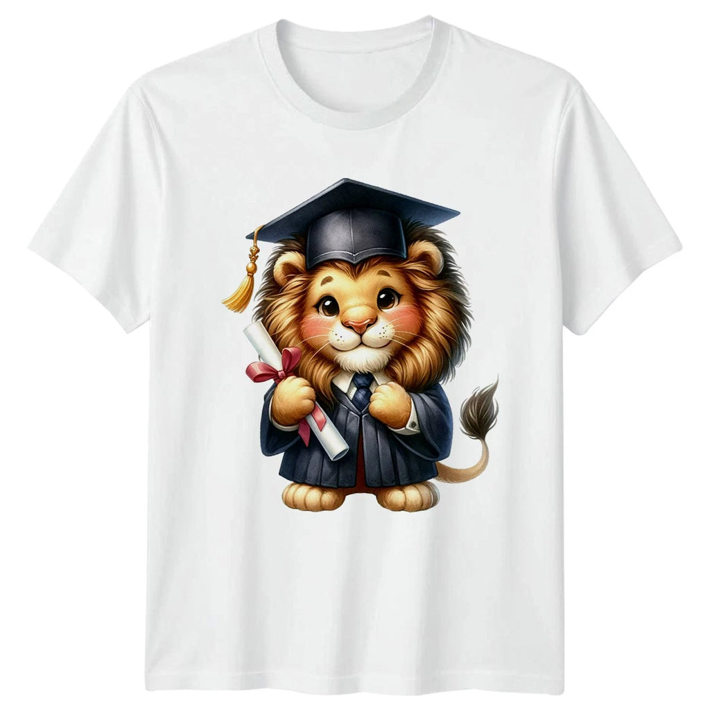 Cute Lion Graduation T-Shirt Kindergarten School Gift For Him And Her