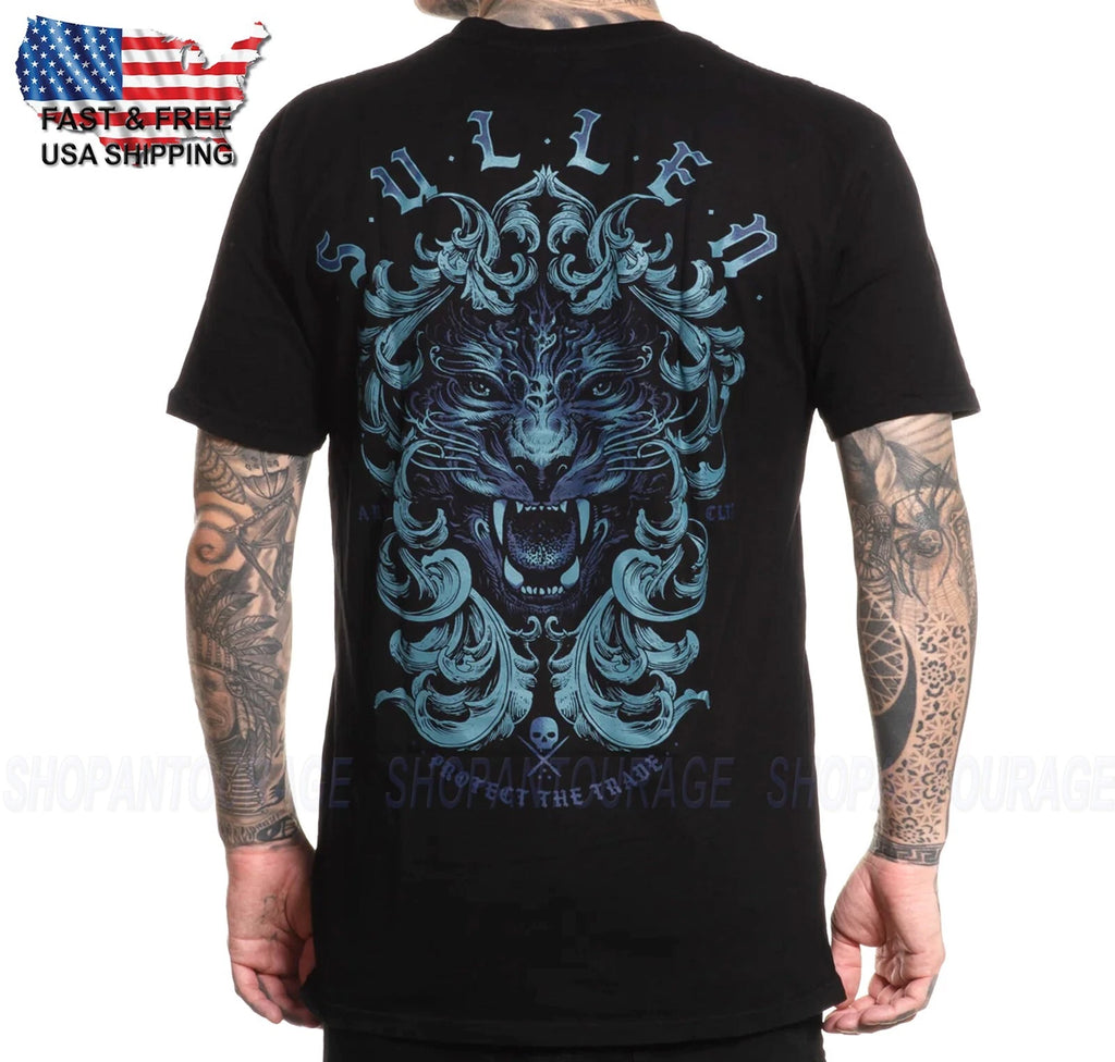 Sullen Vortrakker Panther Premium Fit SCM6473 Nuovo T-Shirt da Uomo