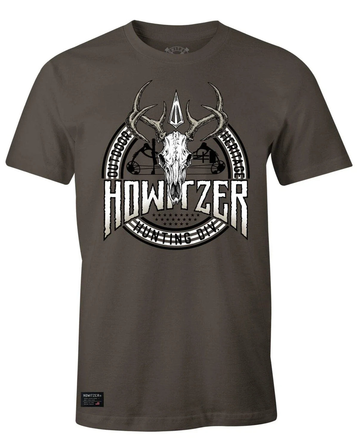 Howitzer Style Men's T-shirt Bow Skull Military Grunt MFG