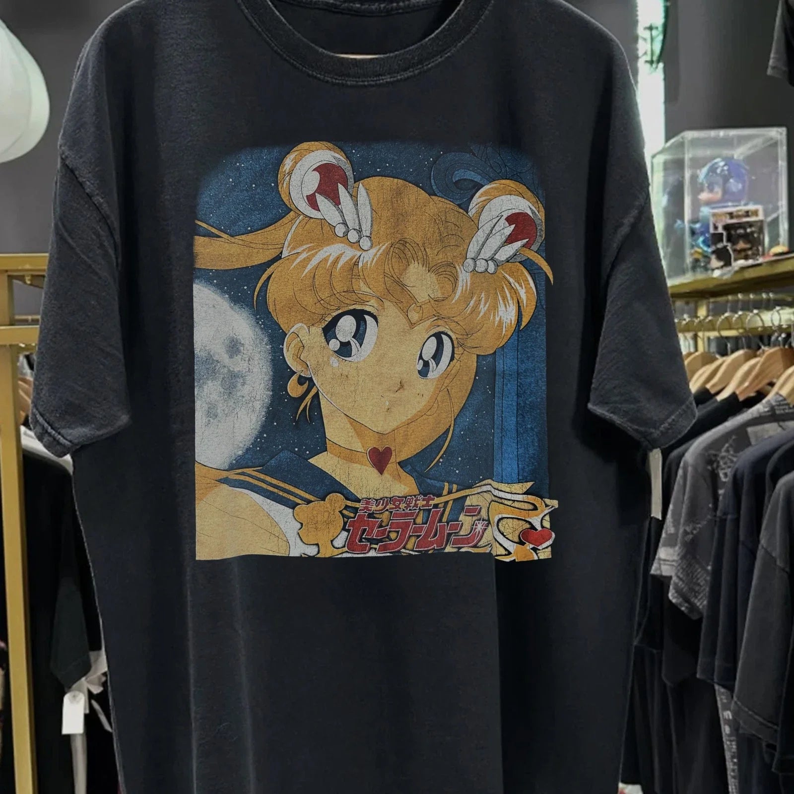 90s Sailor Moon Promo T-Shirt Black XXL