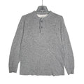 LL Bean River Driver Henley Shirt Mens Medium Long Sleeve Traditional Fit Gray