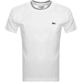LACOSTE TIPPED CREW COLLAR T-SHIRT WHITE SIZE (8) 3XL RRP £60 BNWT