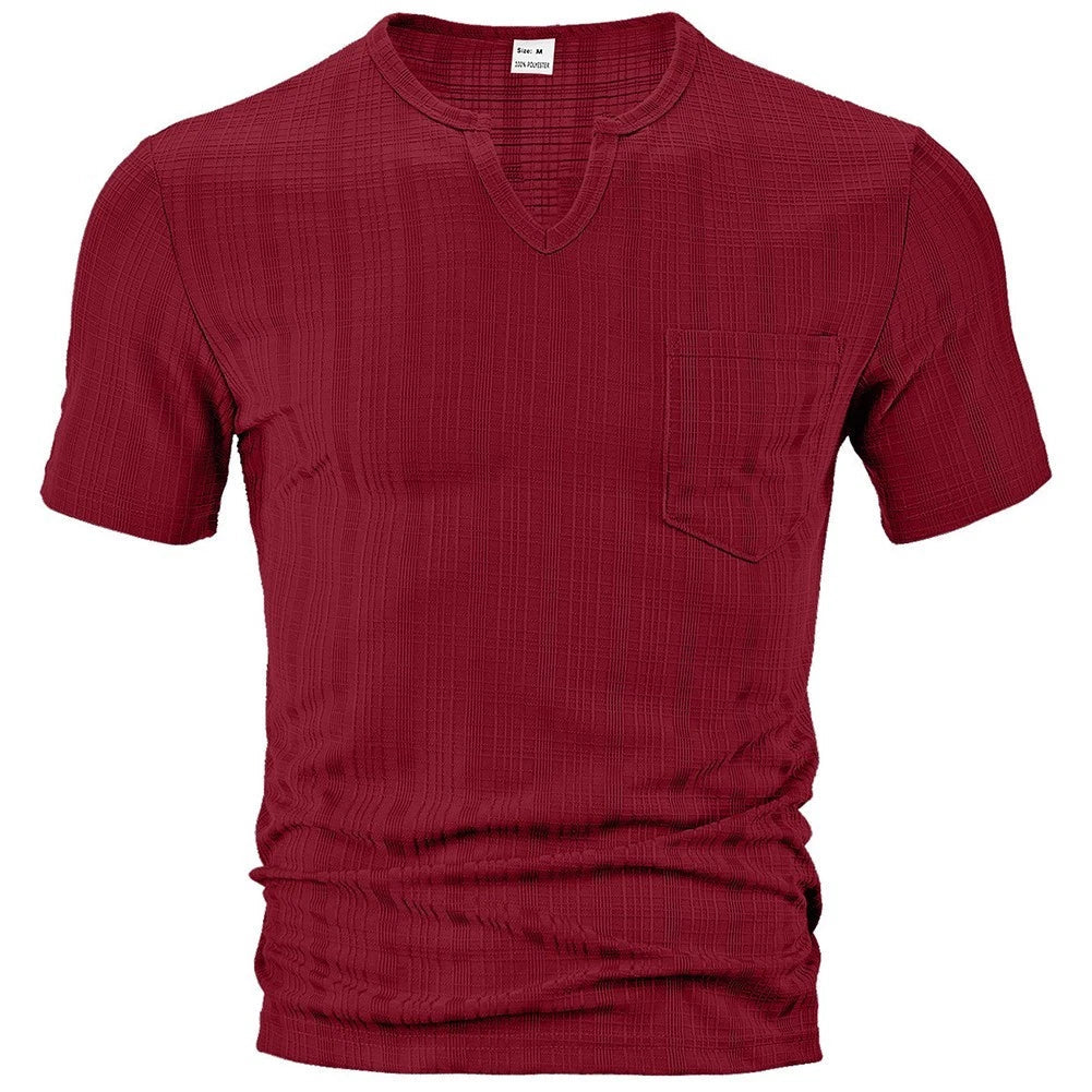 Mens V Neck T-Shirt Casual Wear Style Short Sleeve Style For Gym And Fitness