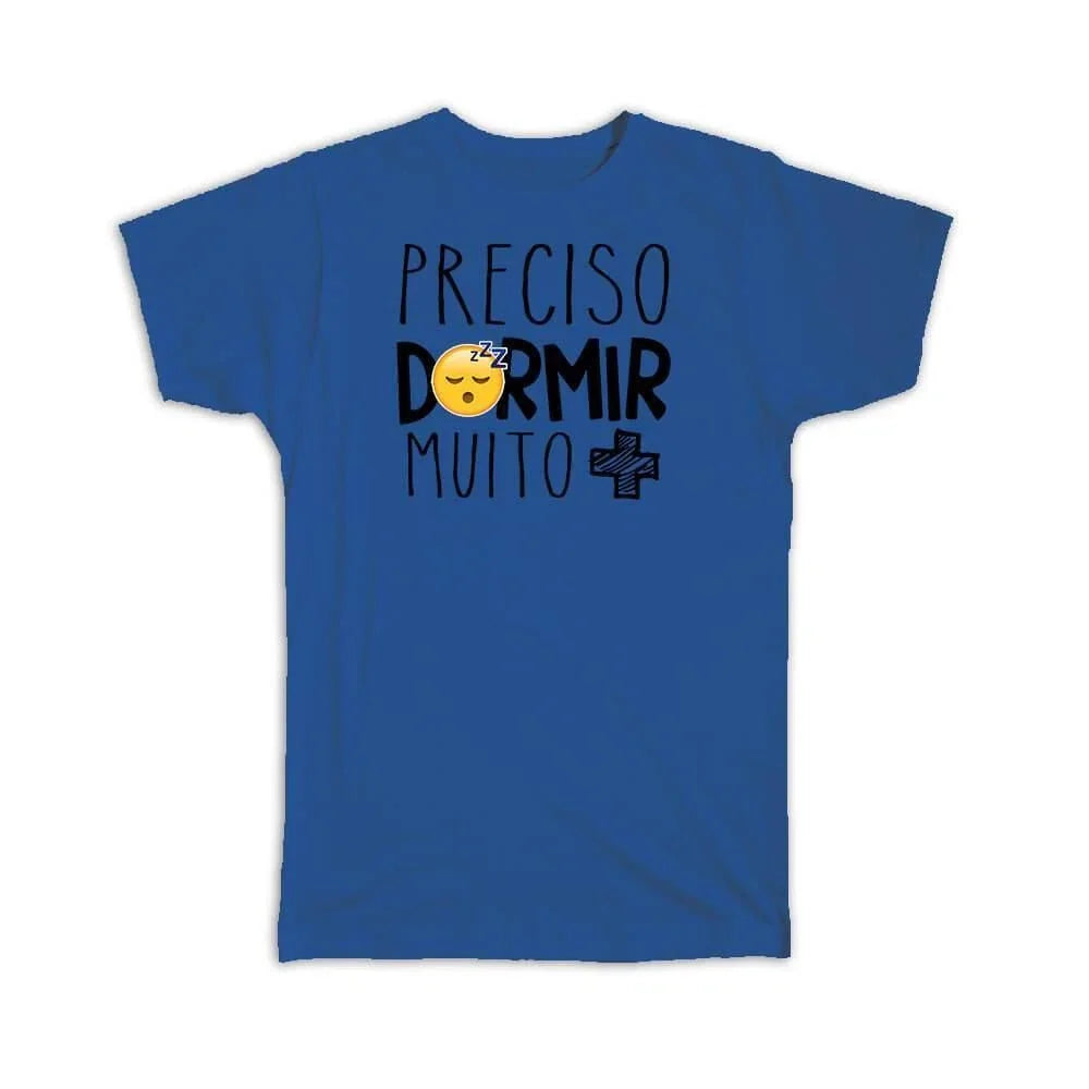 Gift T-Shirt : I Need More Sleep Lazy Funny Comic Geek Emoticon