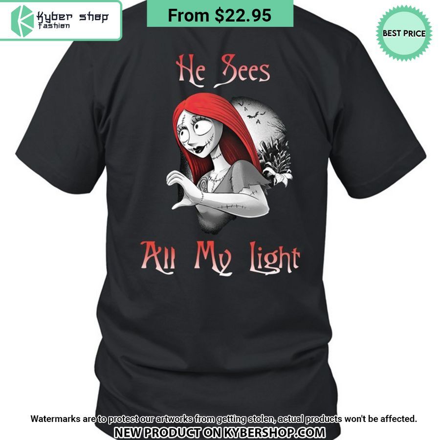Sally Nightmare Before Christmas He Sees All My Light Hoodie
