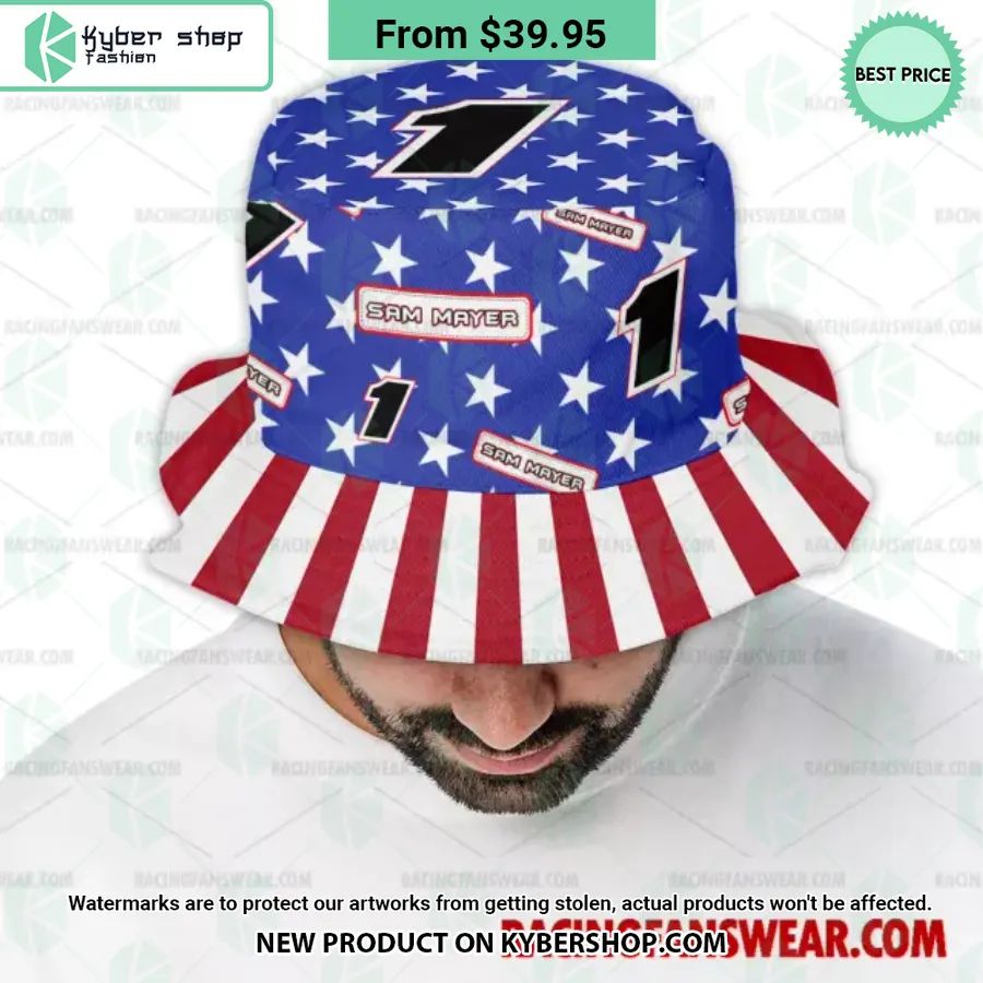 Sam Mayer NASCAR Racing Independence Day Bucket Hat