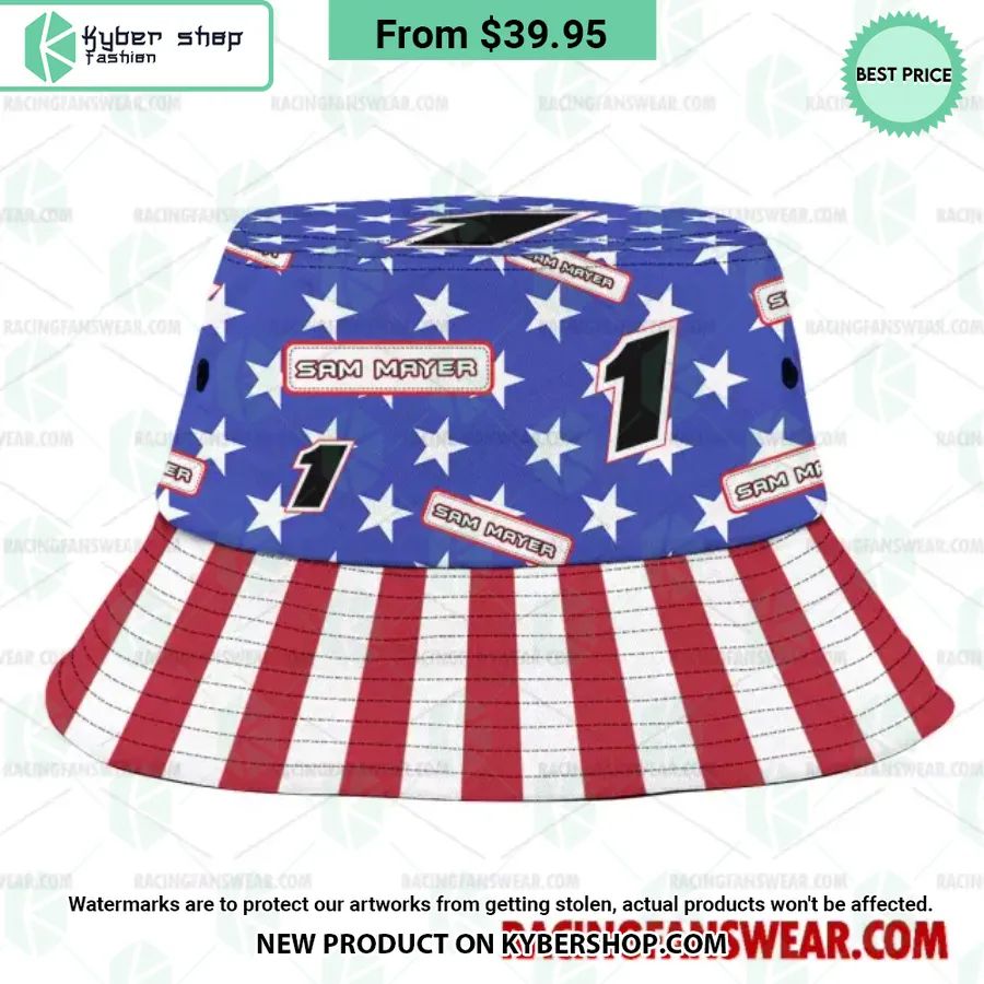 Sam Mayer NASCAR Racing Independence Day Bucket Hat