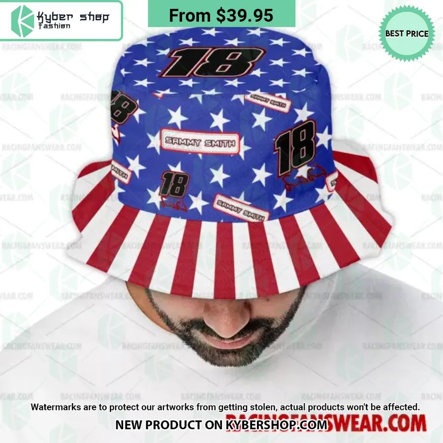 Sammy Smith NASCAR Racing Independence Day Bucket Hat