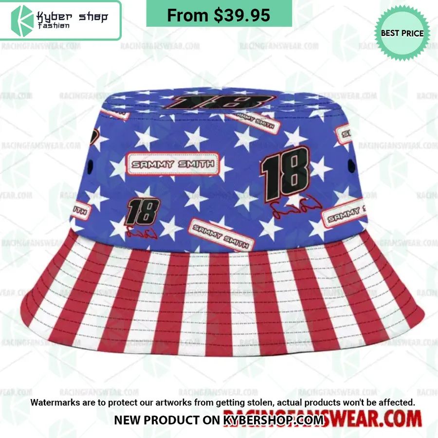 Sammy Smith NASCAR Racing Independence Day Bucket Hat