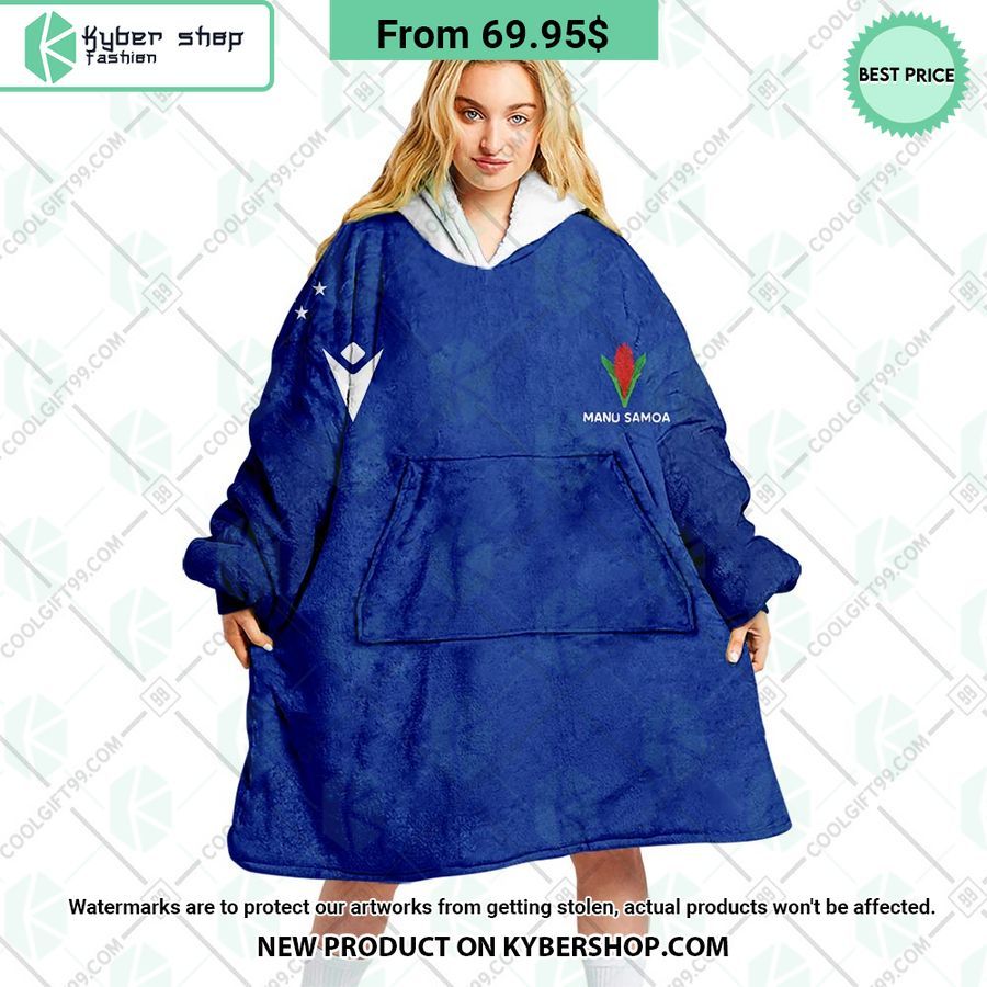 Samoa Rugby Home Jersey Rugby World Cup 2023 CUSTOM Blanket Hoodie