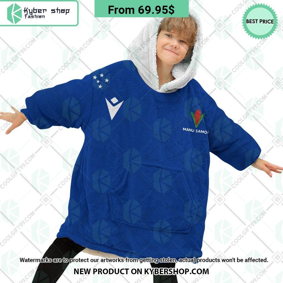 Samoa Rugby Home Jersey Rugby World Cup 2023 CUSTOM Blanket Hoodie