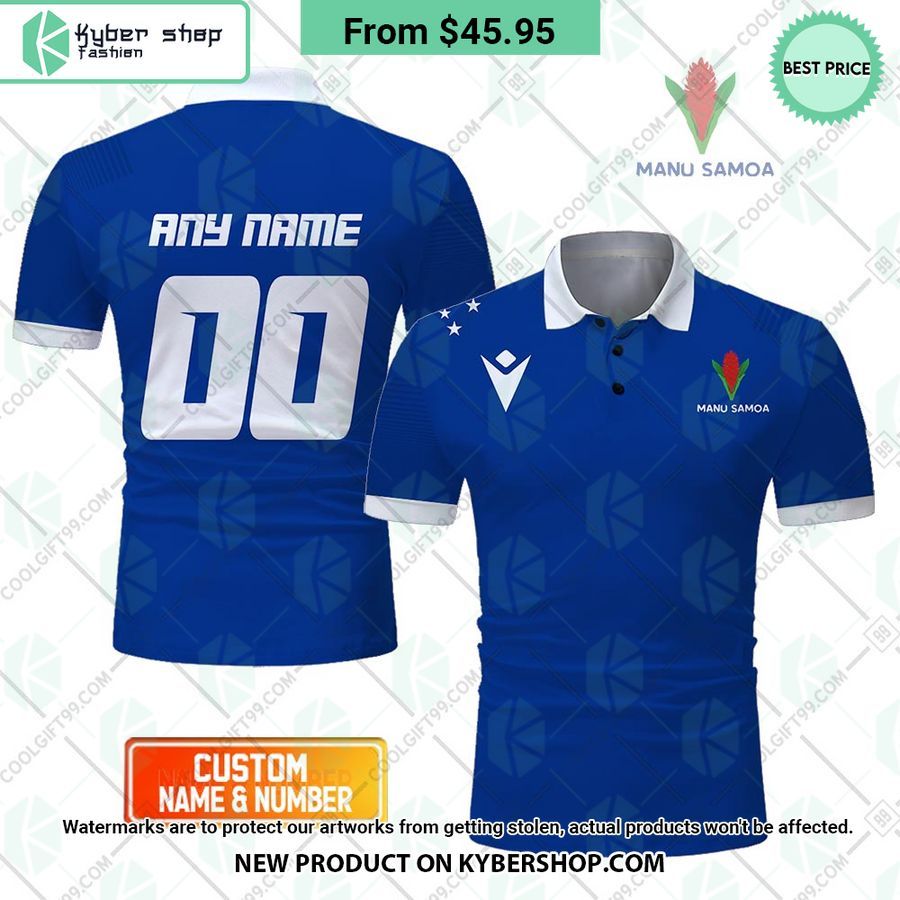 Samoa Rugby Home Jersey Rugby World Cup 2023 CUSTOM Polo Shirt