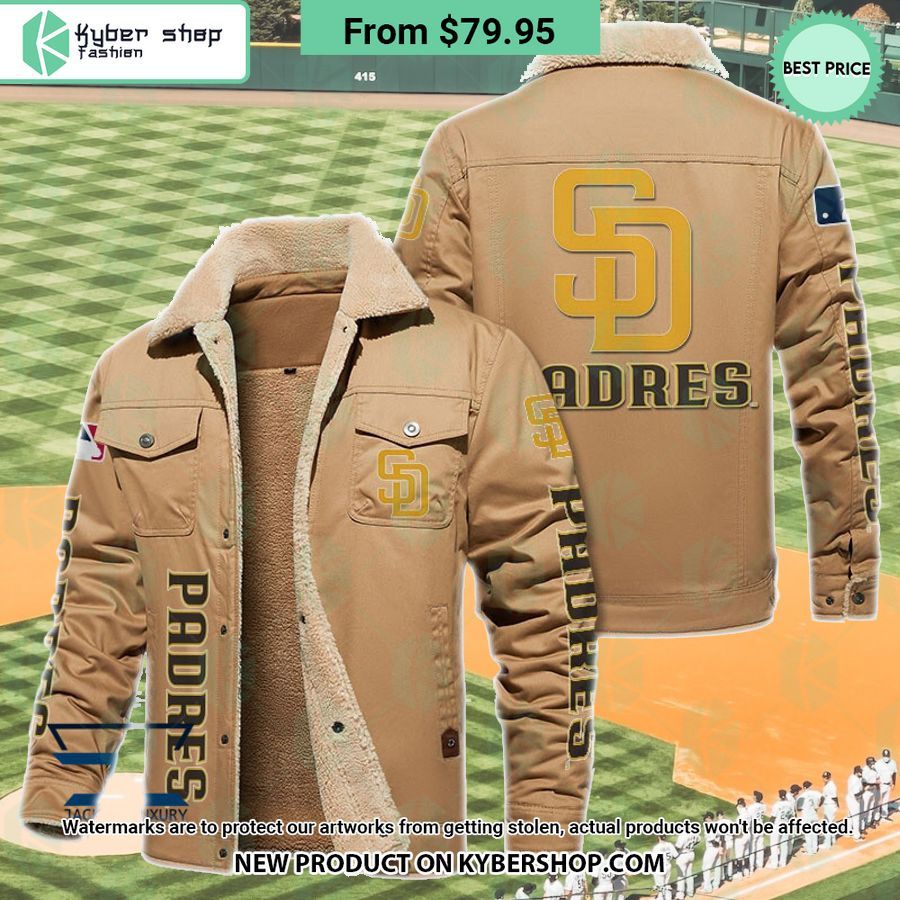 San Diego Padres MLB Fleece Leather Jacket