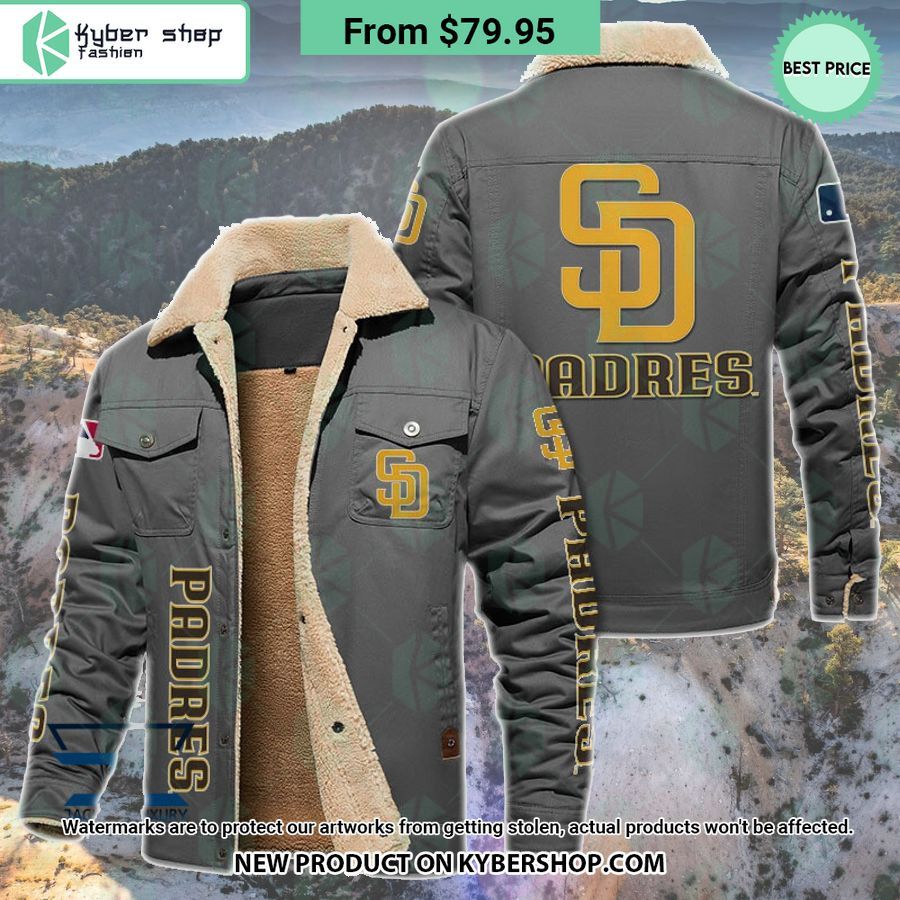 San Diego Padres MLB Fleece Leather Jacket