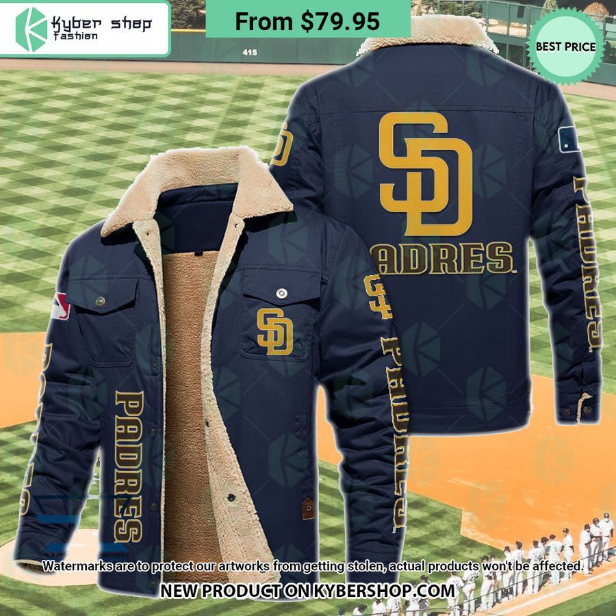 San Diego Padres MLB Fleece Leather Jacket