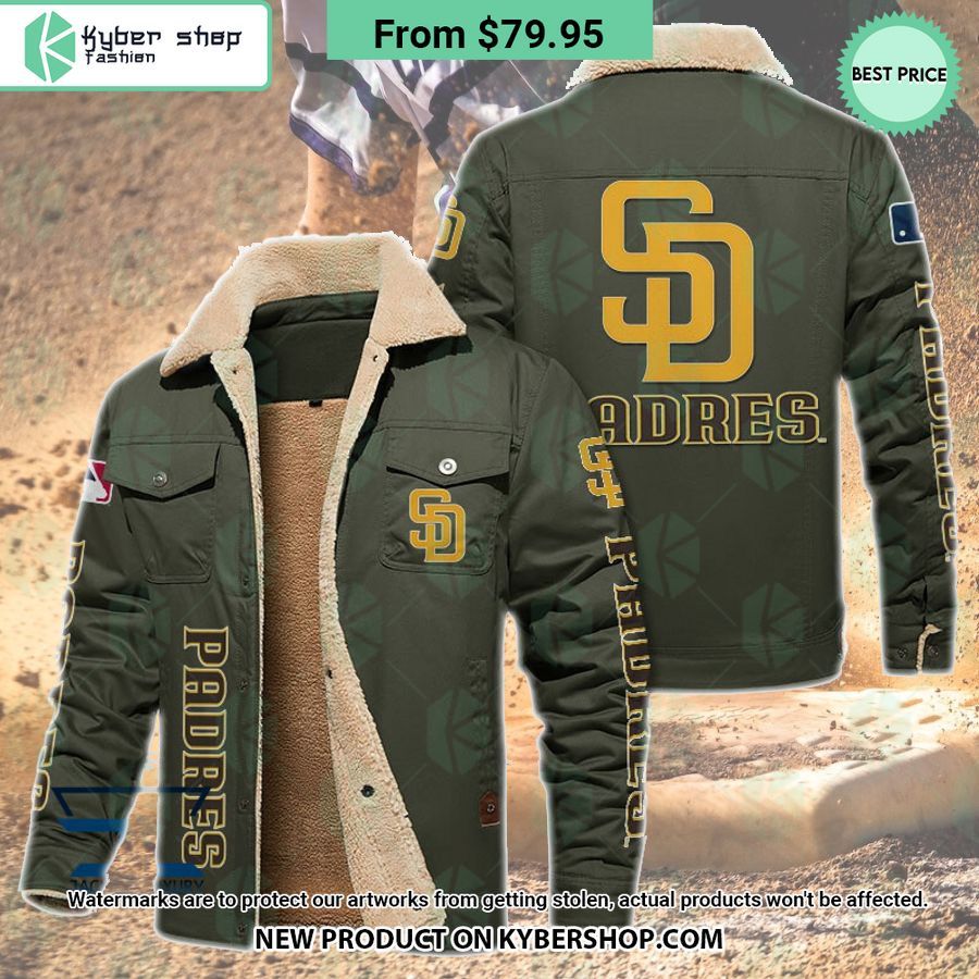 San Diego Padres MLB Fleece Leather Jacket