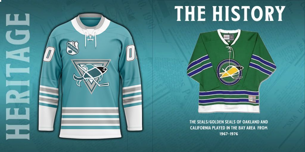 San Jose Sharks Heritage Concepts team logo Hockey Jersey