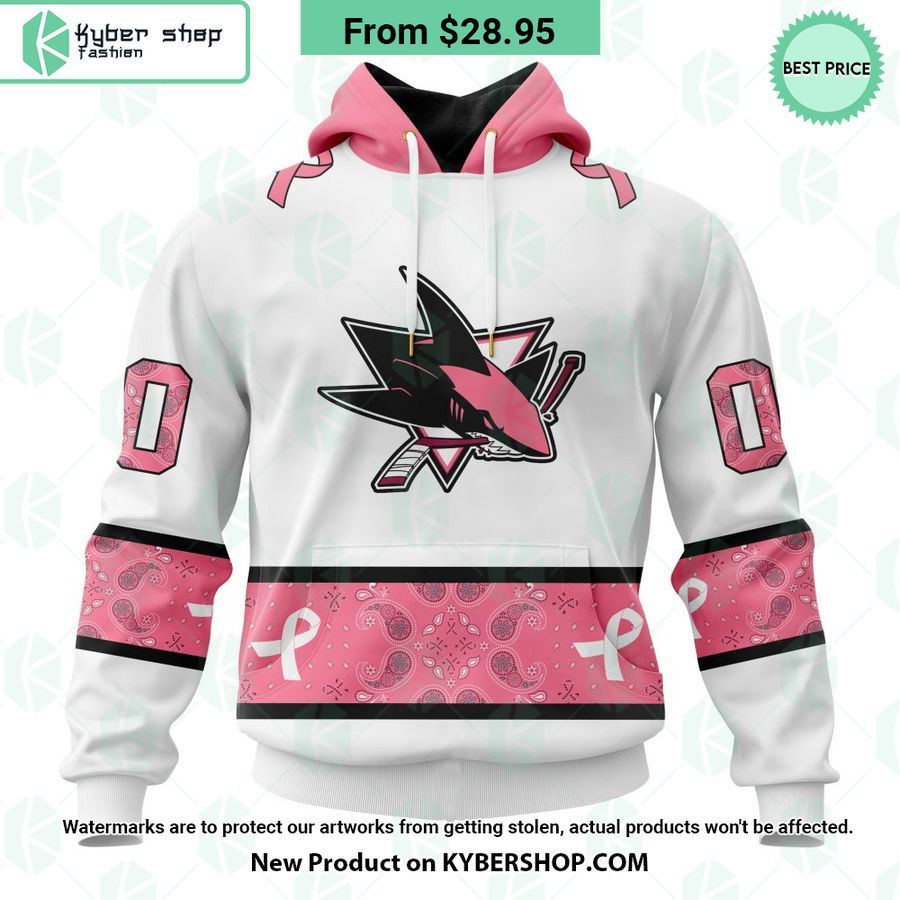 San Jose Sharks In October We Wear Pink Breast Cancer Hoodie