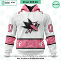 San Jose Sharks In October We Wear Pink Breast Cancer Hoodie