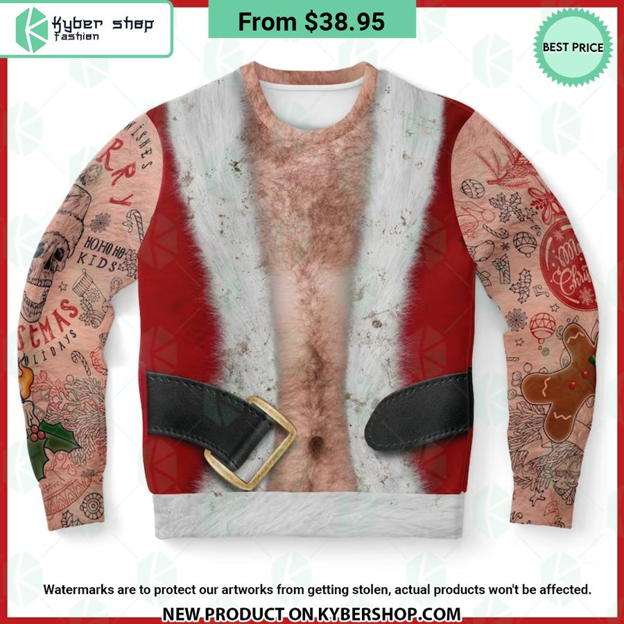 Santa Claus hairy chest Sweatshirt