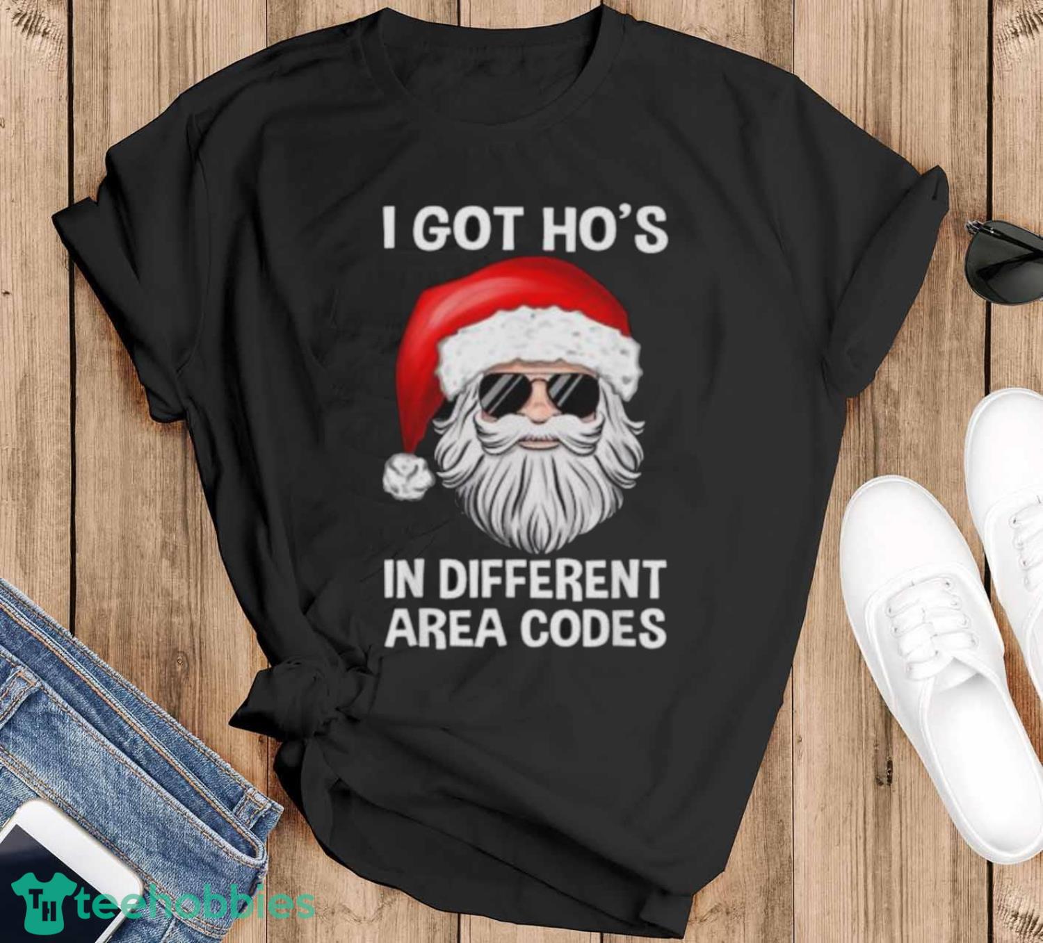 Santa claus I got ho’s in different area codes Christmas sweater