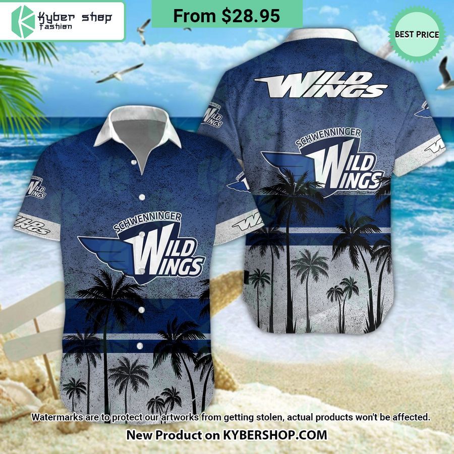 Schwenninger Wild Wings Hawaiian Shirt and Shorts