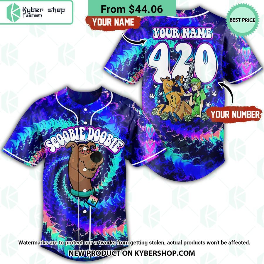 Scoobie Doobie Shaggy Rogers Trippy CUSTOM Baseball Jersey