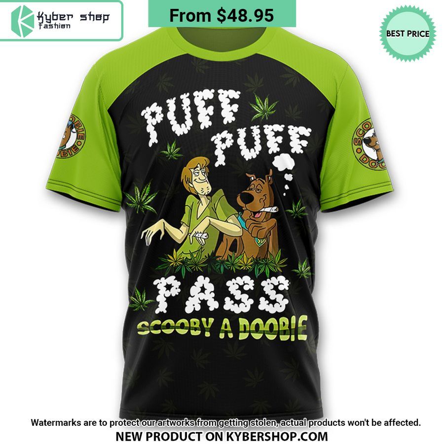 Scooby A Doobie Shaggy Rogers Puff Puff Pass Weed Pajamas Set