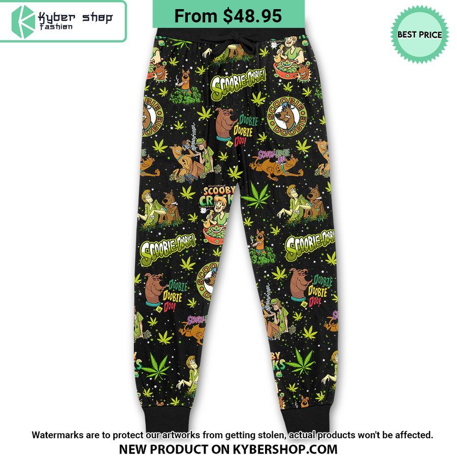 Scooby A Doobie Shaggy Rogers Puff Puff Pass Weed Pajamas Set