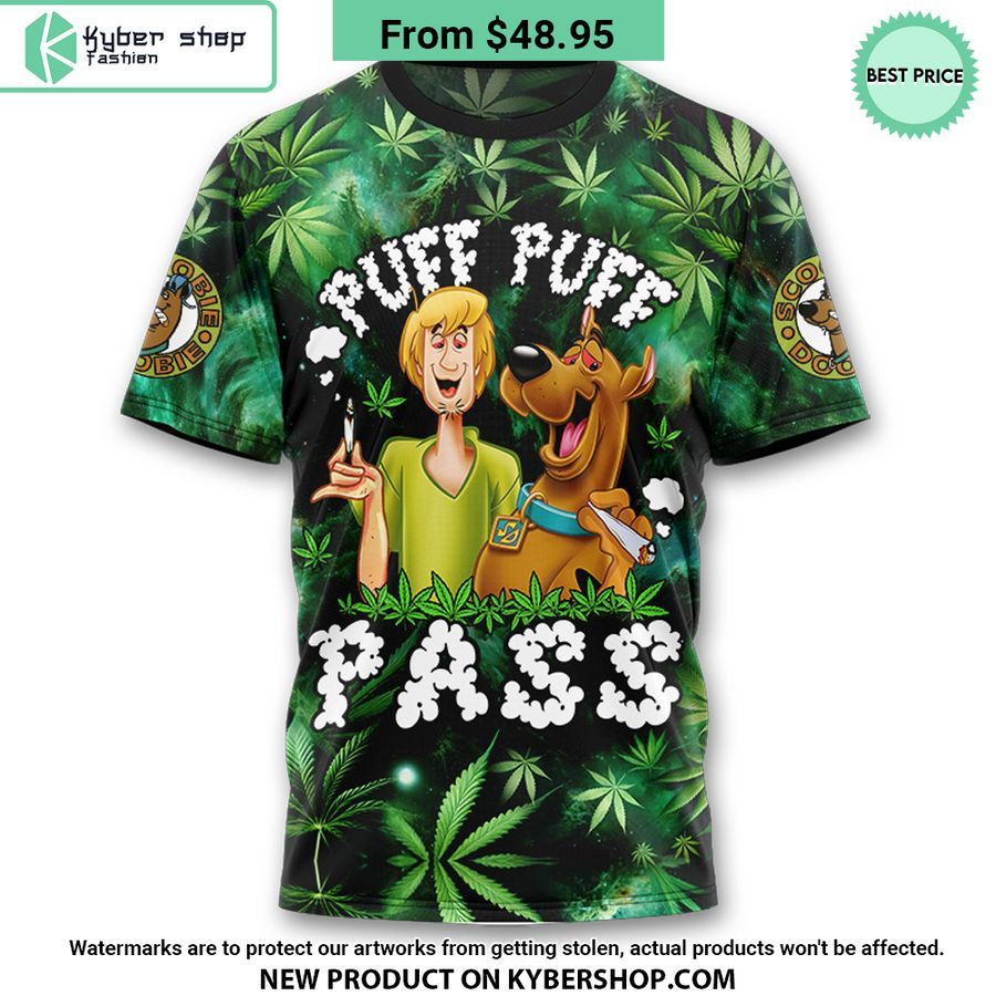 Scooby Doo Puff Puff Pass Weed galaxy Pajamas Set