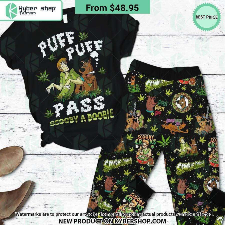 Scooby-Doo Puff Puff Pass Weed Pajamas Set