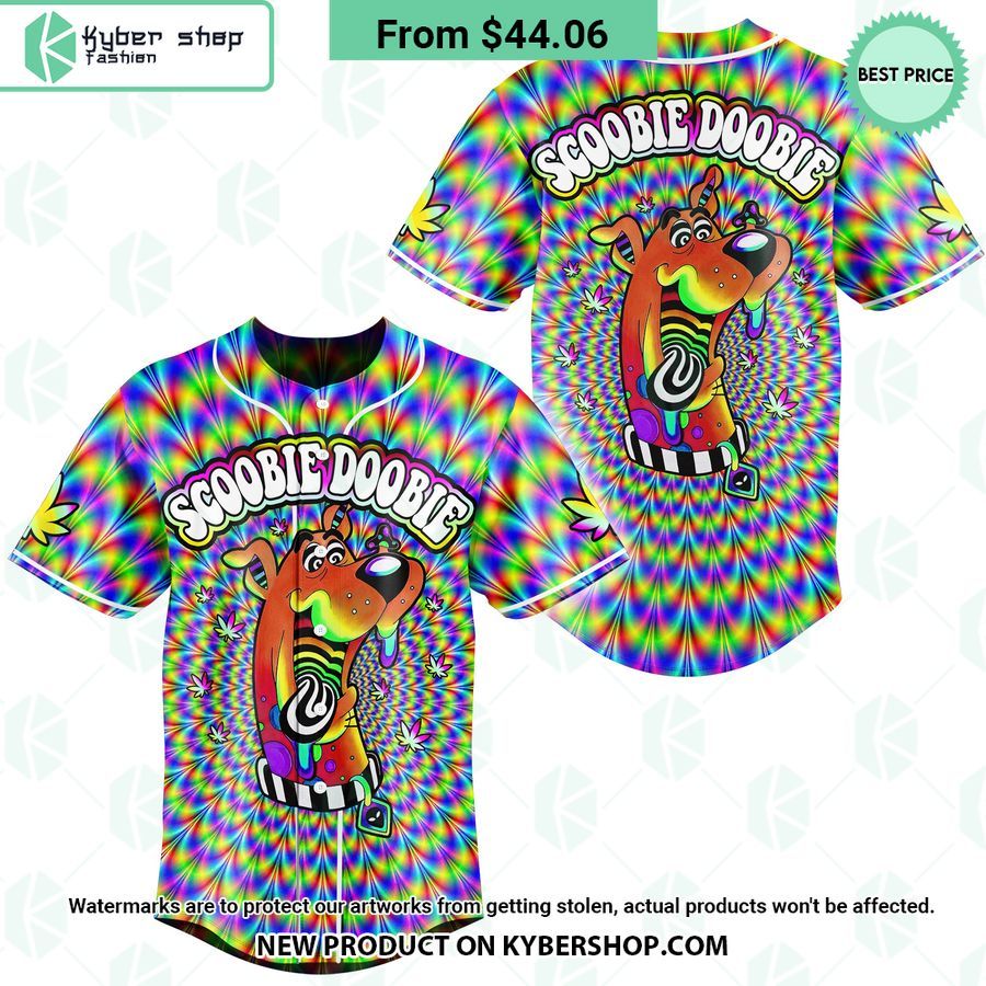 Scooby Doobie Psychedelic Weed Baseball Jersey
