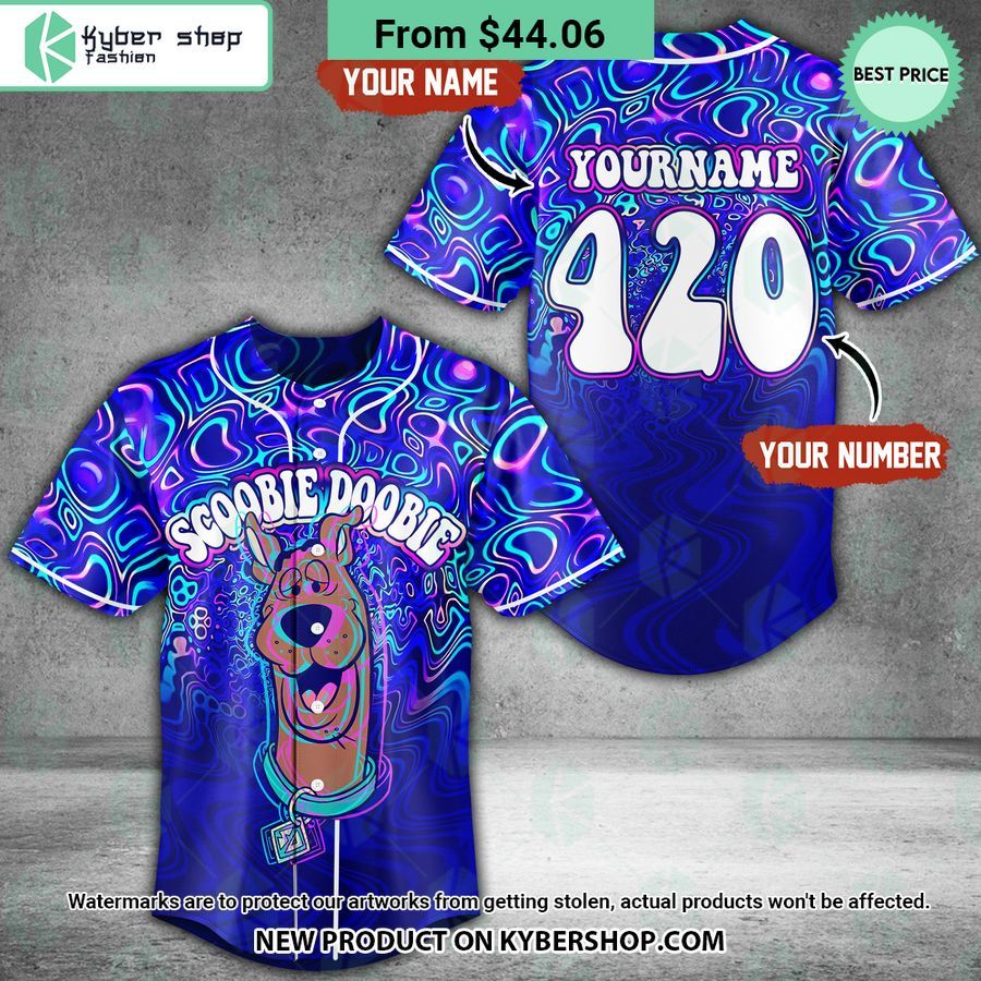 Scooby Doobie Trippy Weed CUSTOM Baseball Jersey